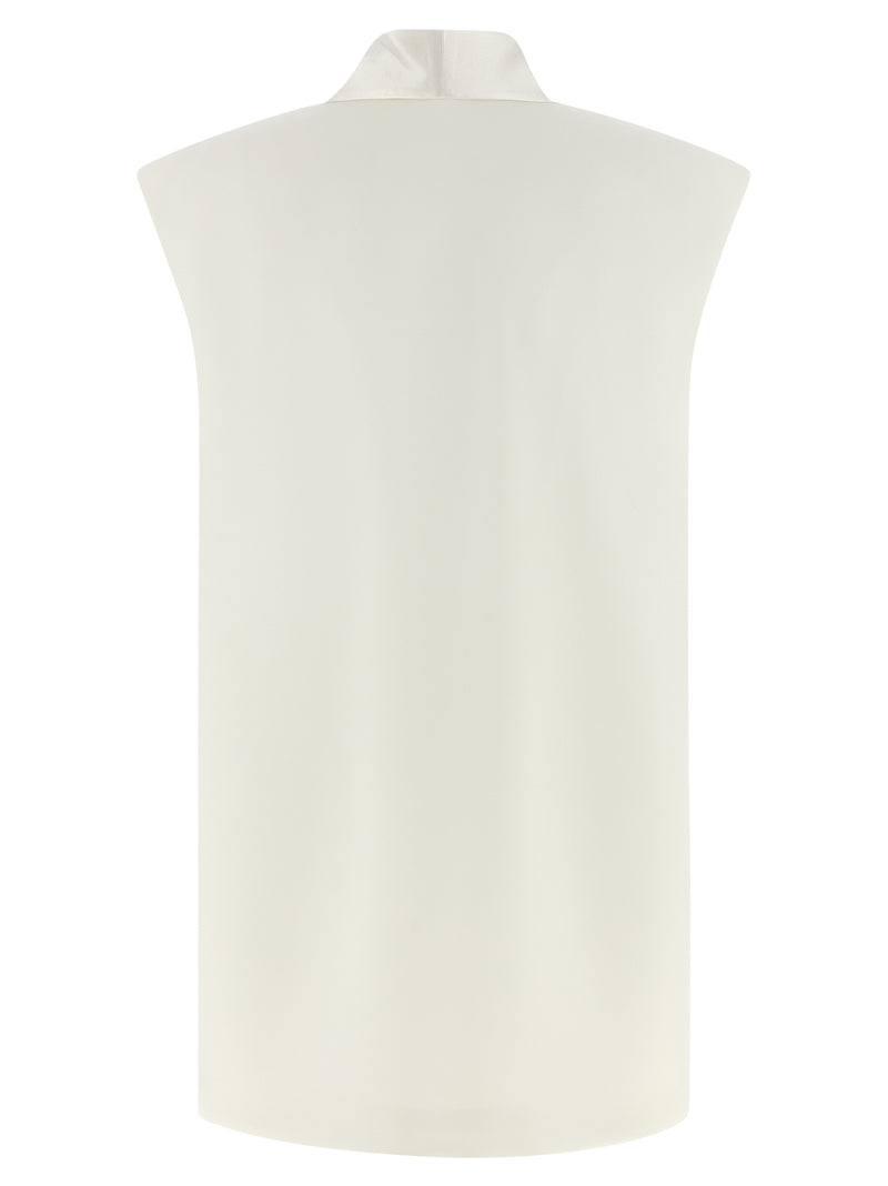 DI.LA3 PARI' White Viscose Sleeveless Jacket
