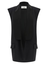 DI.LA3 PARI' Black Viscose Sleeveless Jacket for Women