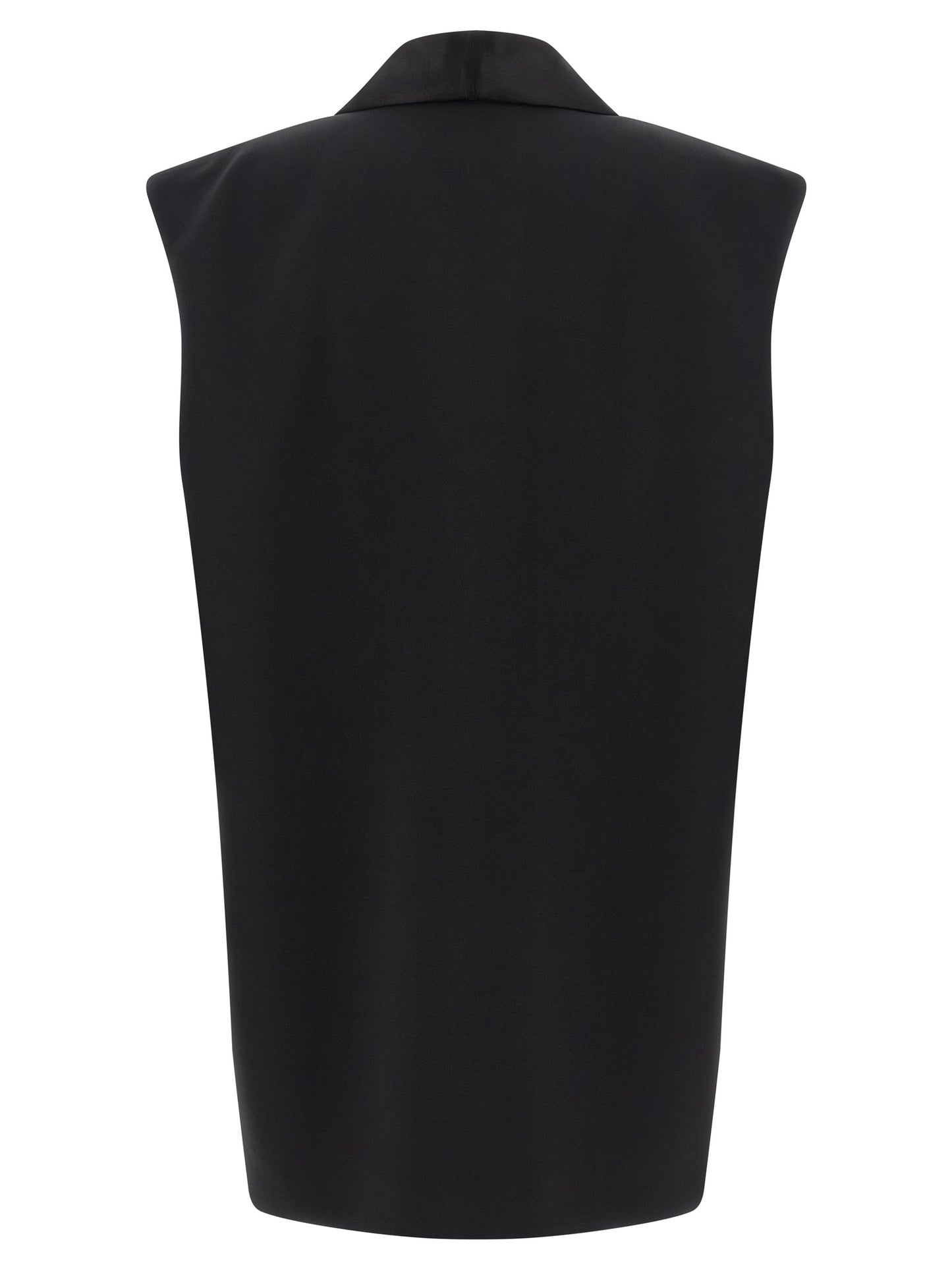DI.LA3 PARI' Black Viscose Sleeveless Jacket
