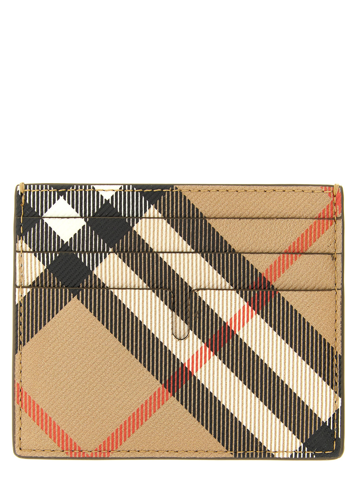 Porte-cartes en polyéthylène beige Burberry