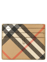 Porte-cartes en polyéthylène beige Burberry