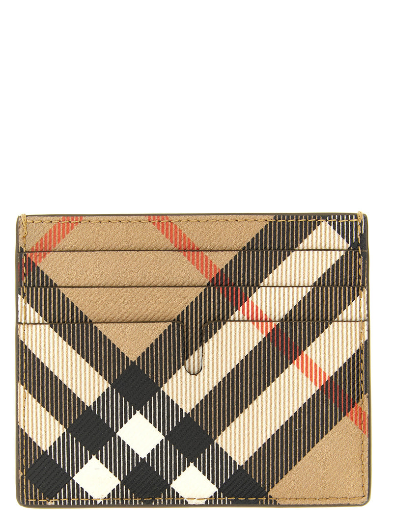 Porte-cartes en polyéthylène beige Burberry
