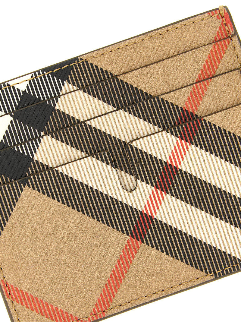 Porte-cartes en polyéthylène beige Burberry