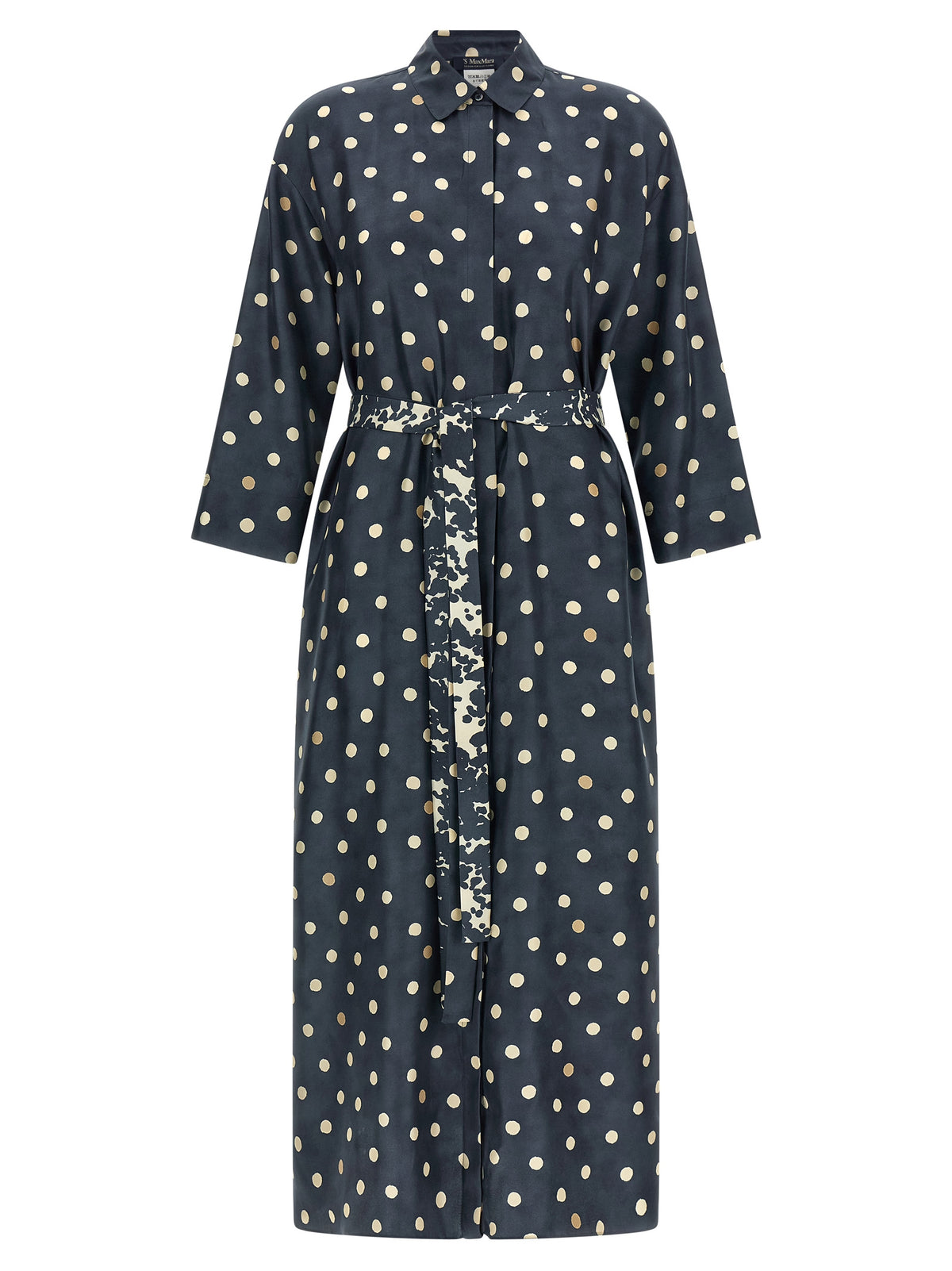Robe midi en soie bleue 'S Max Mara