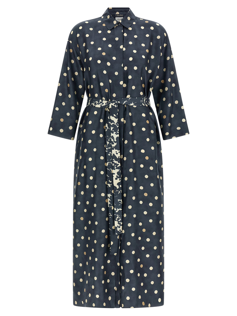 Robe midi en soie bleue 'S Max Mara