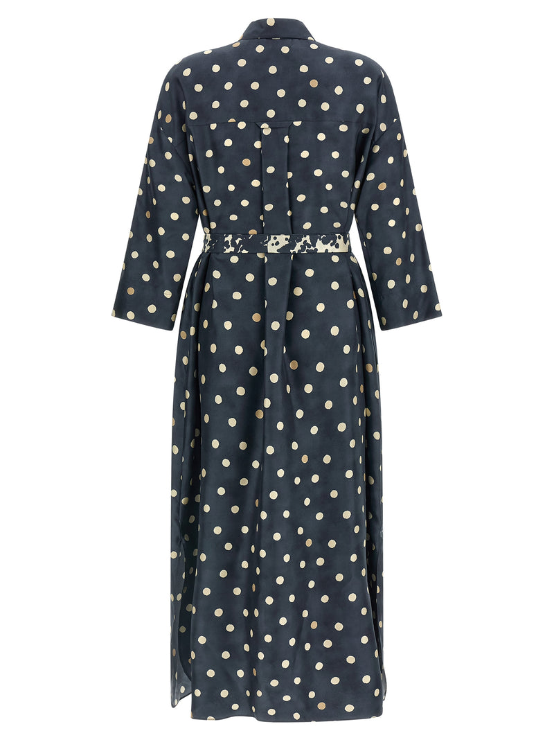 Robe midi en soie bleue 'S Max Mara