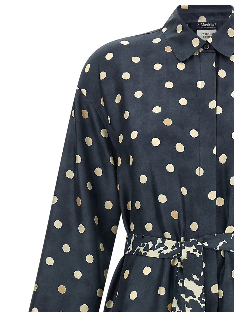 Robe midi en soie bleue 'S Max Mara