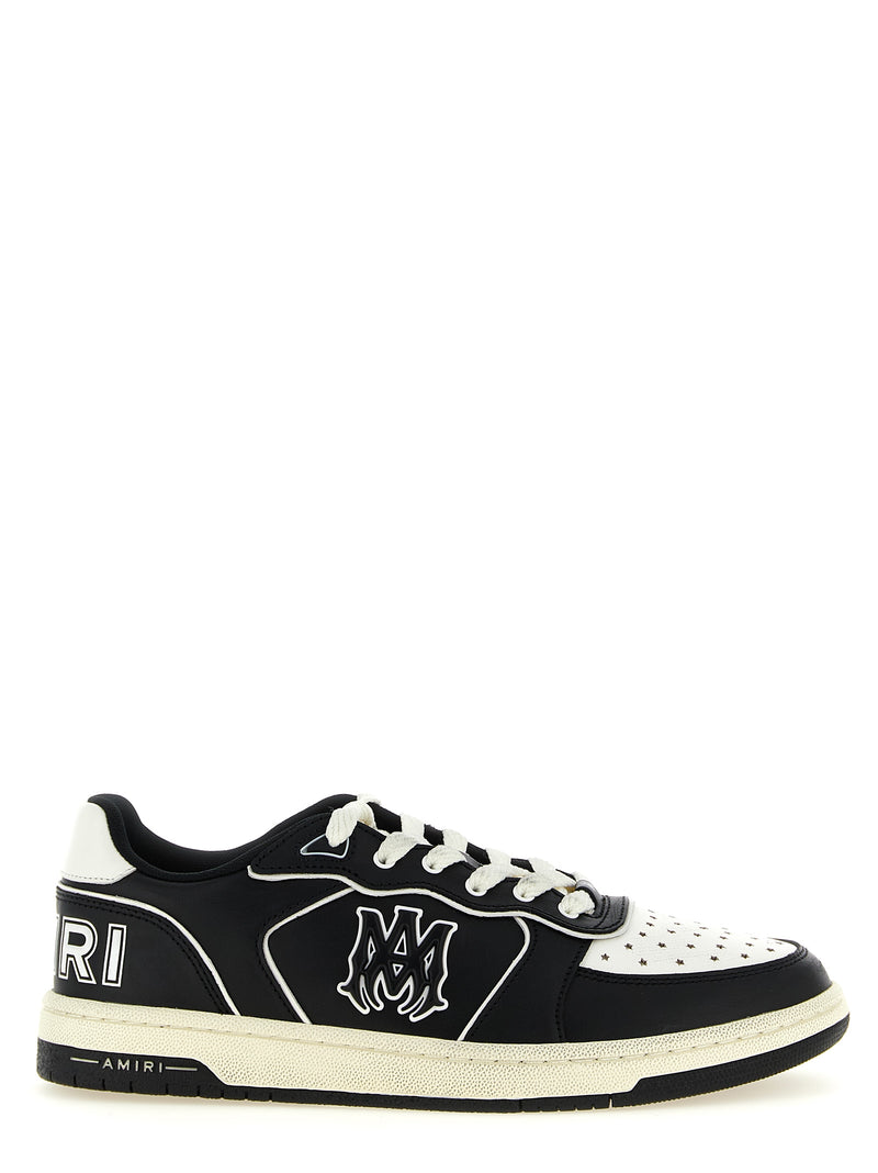 Baskets basses Amiri bicolores en cuir de bovin