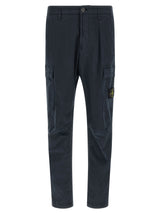 Stone Island Blue Cotton Cargo Pants