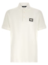 Polo en coton blanc Dolce &amp; Gabbana