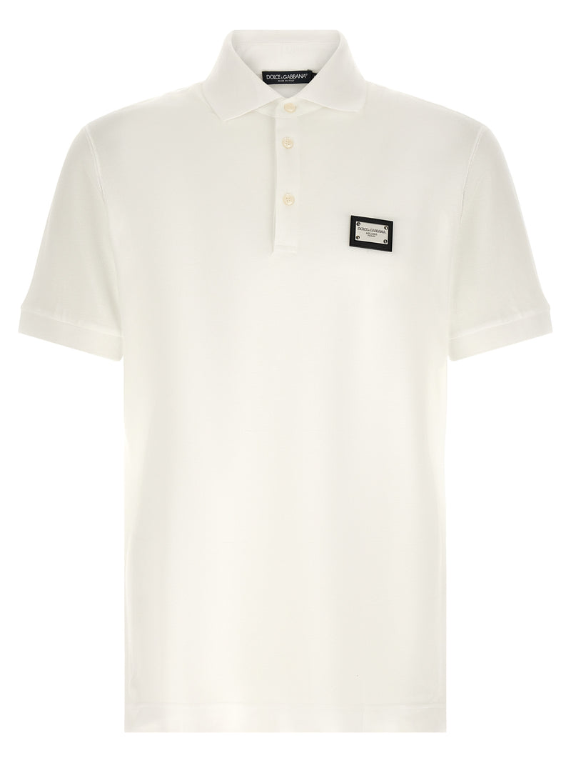 Dolce & Gabbana White Cotton Polo Shirt