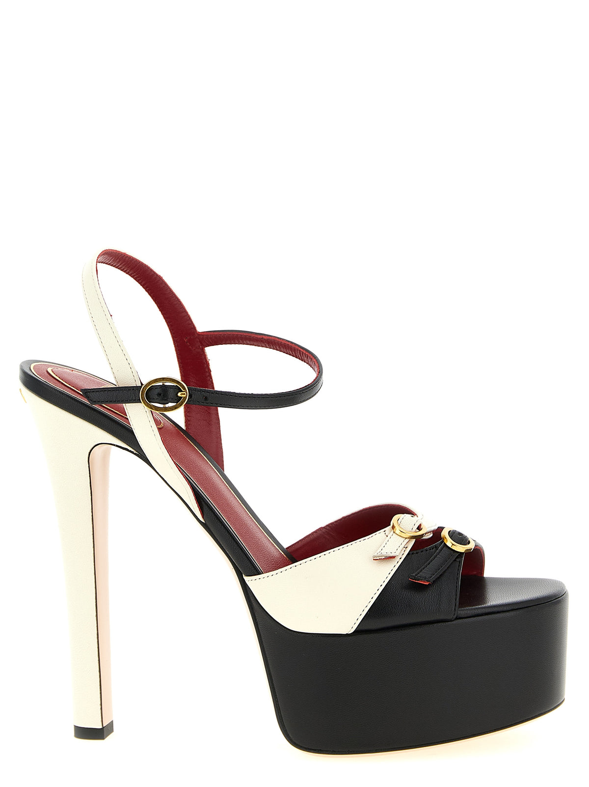 Valentino Garavani Bicolor Calfskin Stiletto Heel Sandals