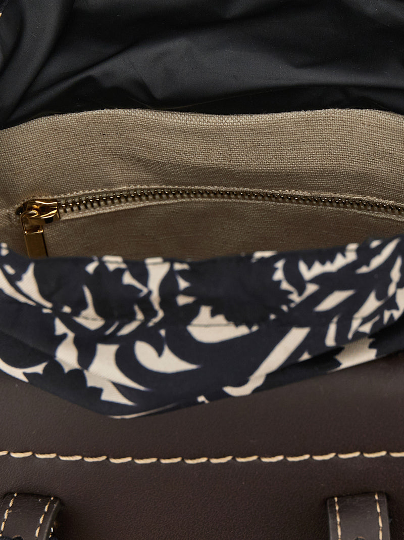 CUBA LAB Black Pantograph Handbag - Habanera Silk Collection