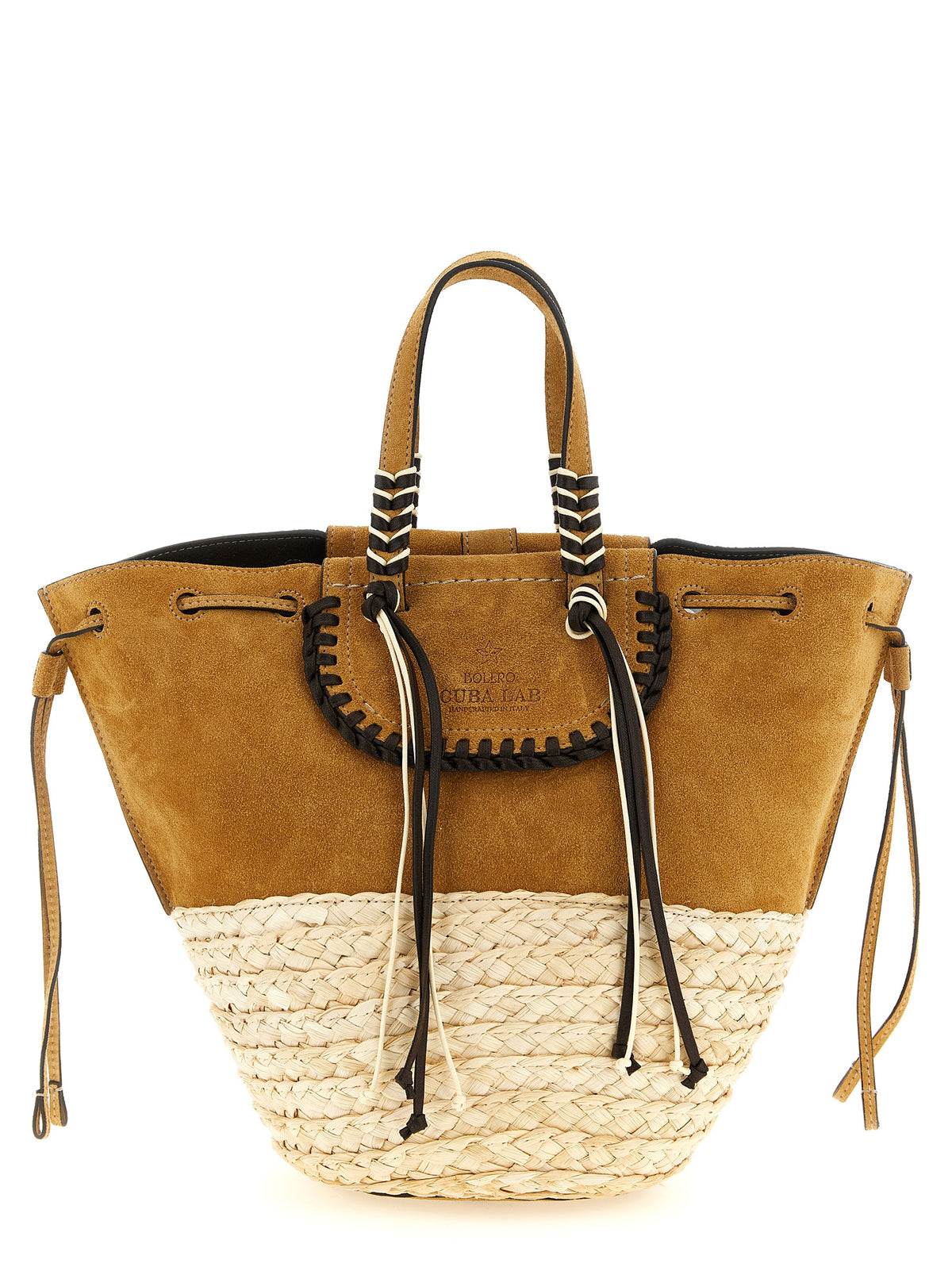 CUBA LAB Beige Leather Tote Bag - Sustainable Luxury