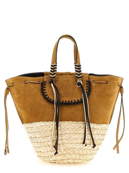 CUBA LAB Beige Leather Tote Bag - Sustainable Luxury