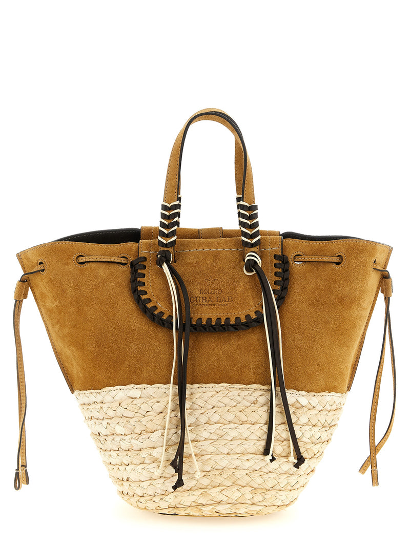 CUBA LAB Beige Leather Tote Bag - Sustainable & Stylish
