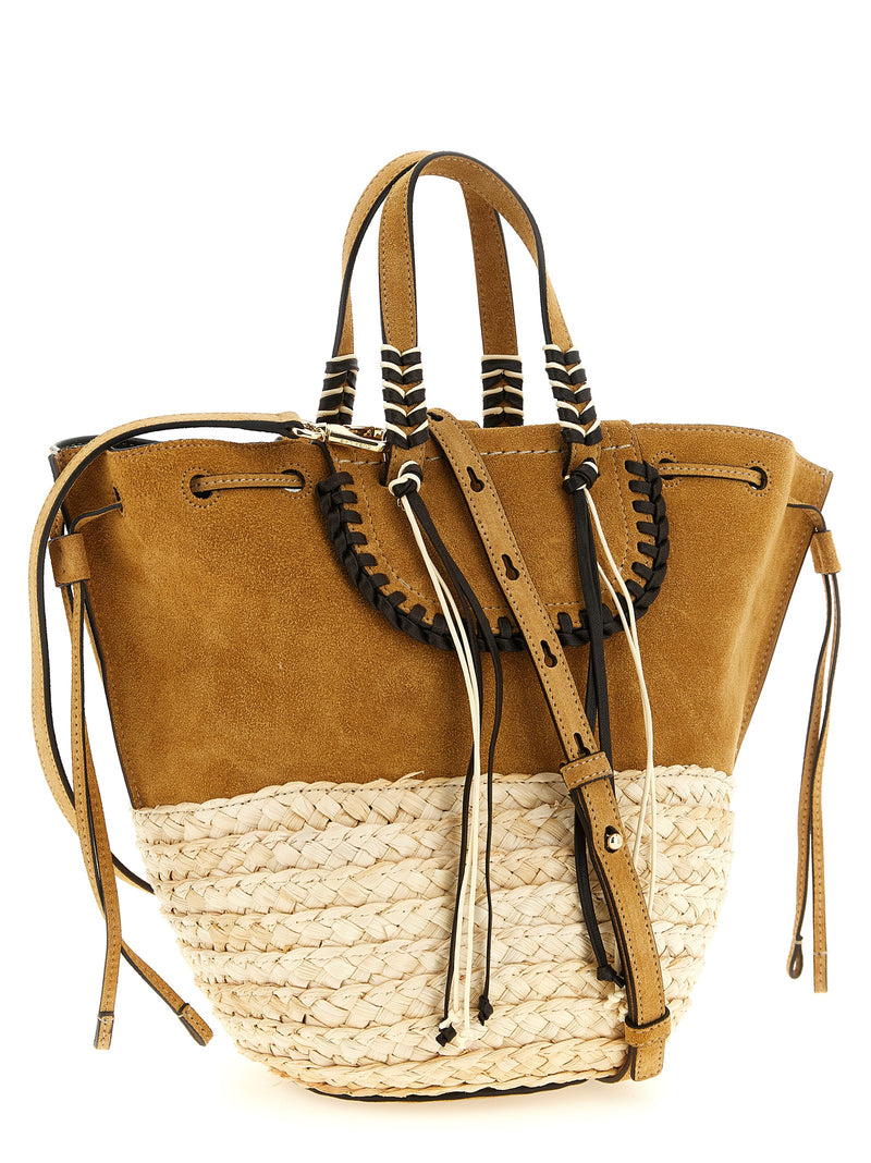CUBA LAB Beige Leather Tote Bag - Sustainable & Stylish