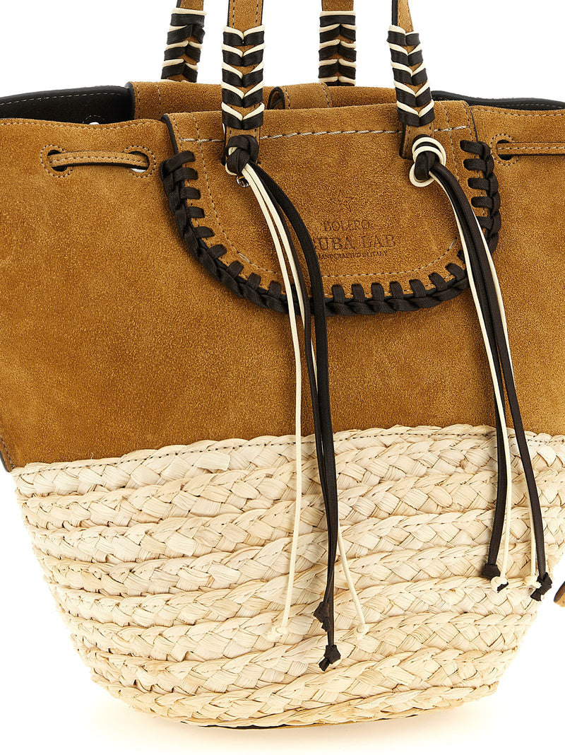 CUBA LAB Beige Leather Tote Bag - Sustainable & Stylish