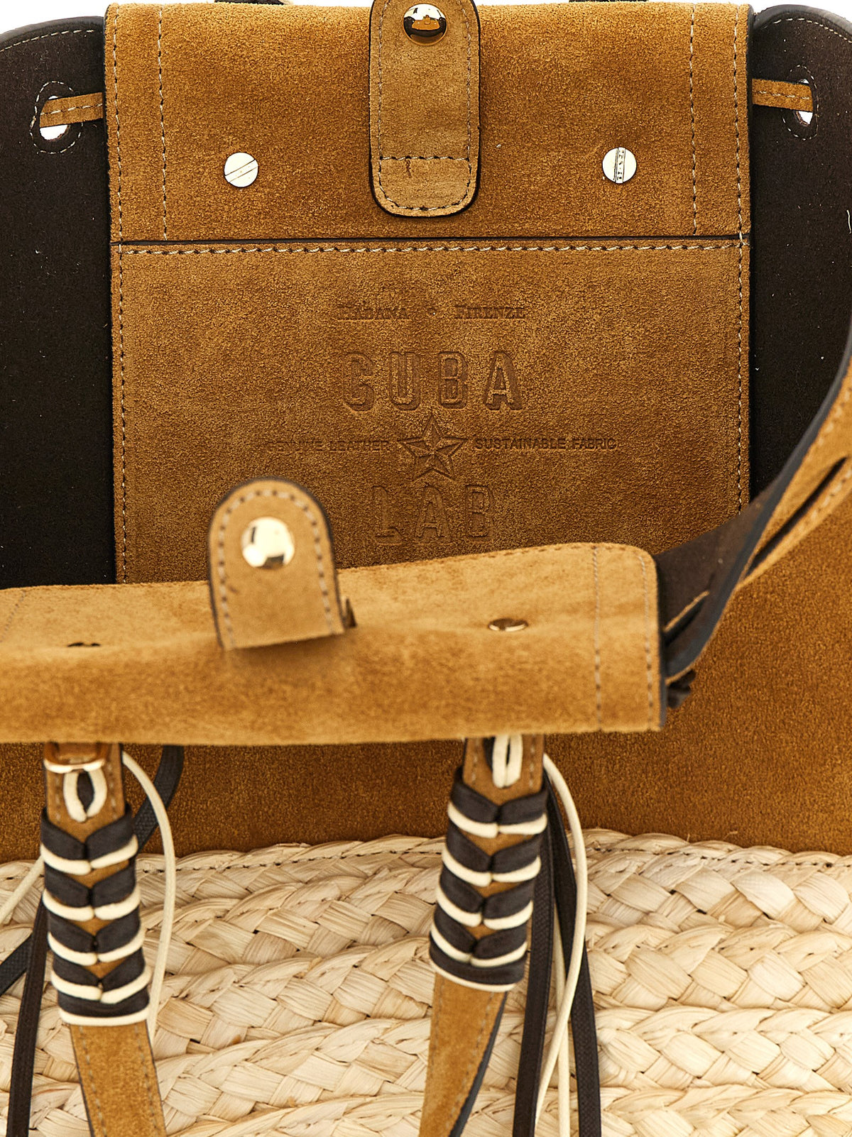 CUBA LAB Beige Leather Tote Bag - Sustainable Luxury