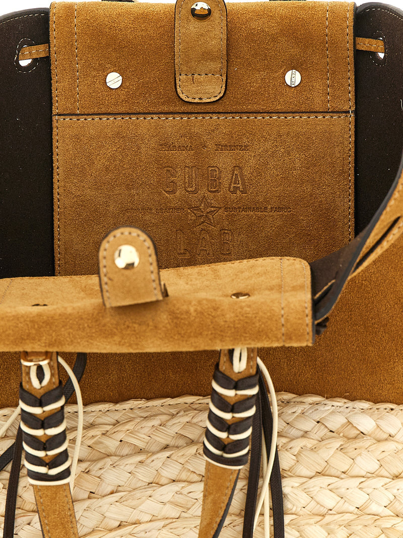 CUBA LAB Beige Leather Tote Bag - Sustainable & Stylish