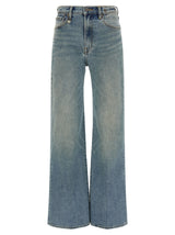 Jean évasé en coton bleu R13