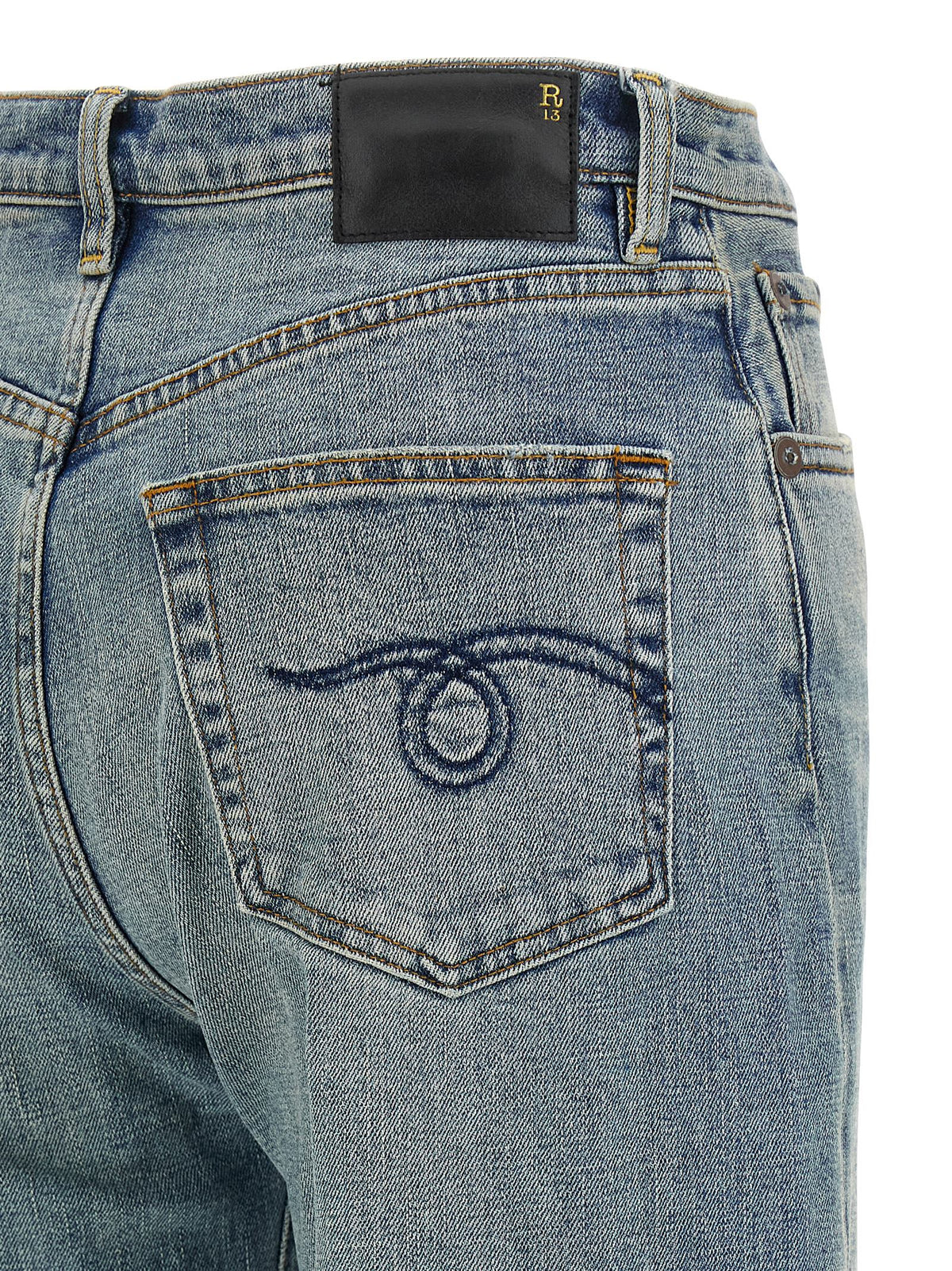 Jean évasé en coton bleu R13