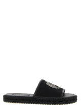 Dolce & Gabbana Black Cotton Slides for Men