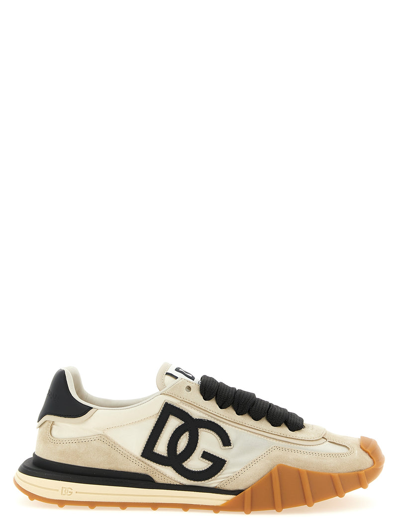 Dolce & Gabbana Black Calfskin Athletic Sneakers for Men
