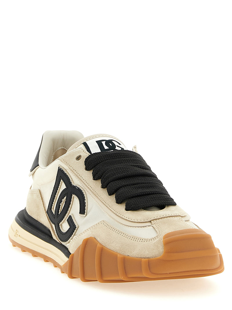 Dolce & Gabbana Black Calfskin Athletic Sneakers for Men