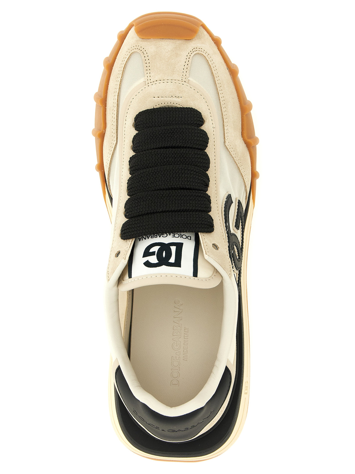 Dolce & Gabbana Black Calfskin Athletic Sneakers for Men