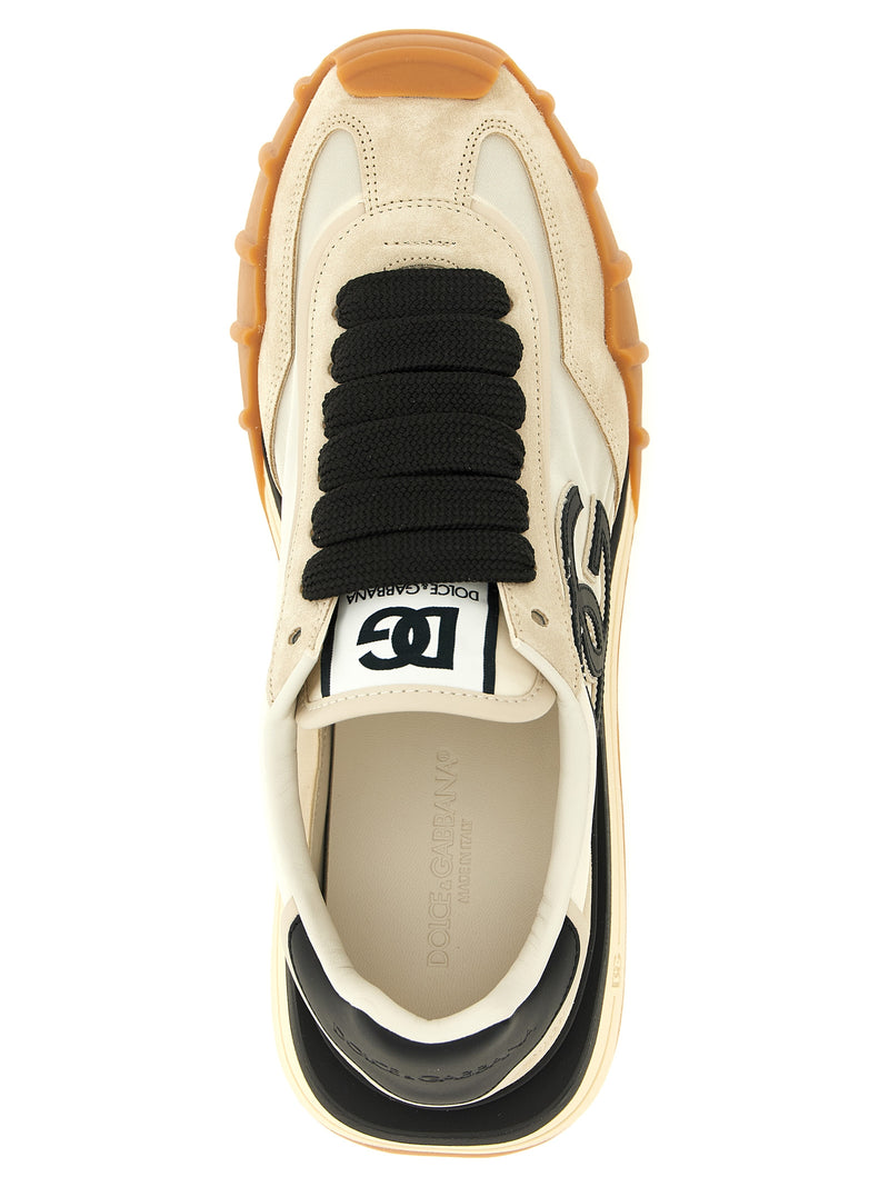 Dolce & Gabbana Black Calfskin Athletic Sneakers for Men