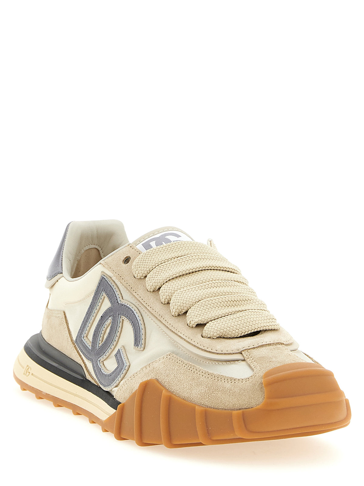 Dolce & Gabbana Silver Calfskin DG Athletic Sneakers