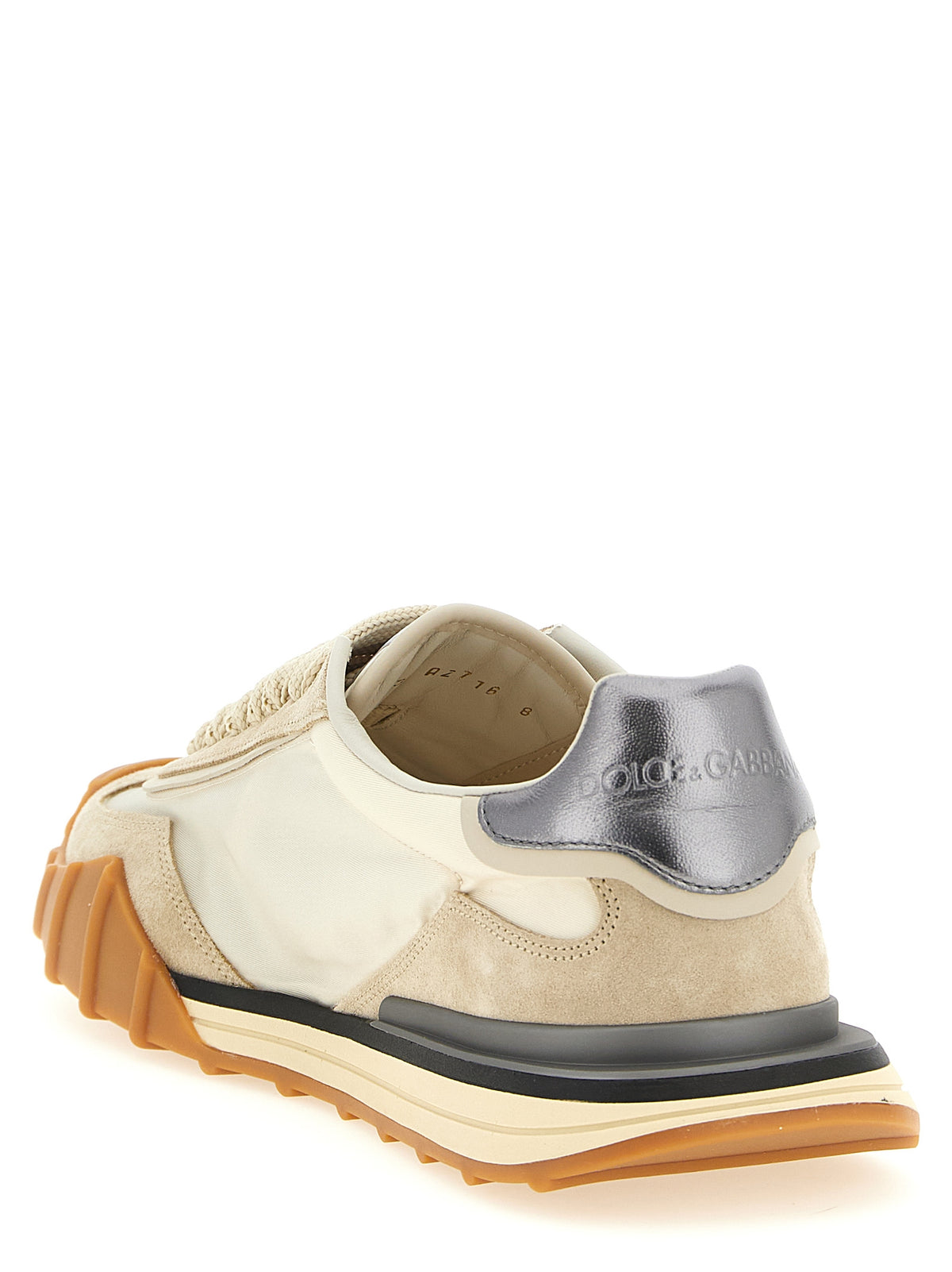 Dolce & Gabbana Silver Calfskin DG Athletic Sneakers