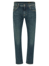 Jean Dolce & Gabbana bleu en coton coupe slim