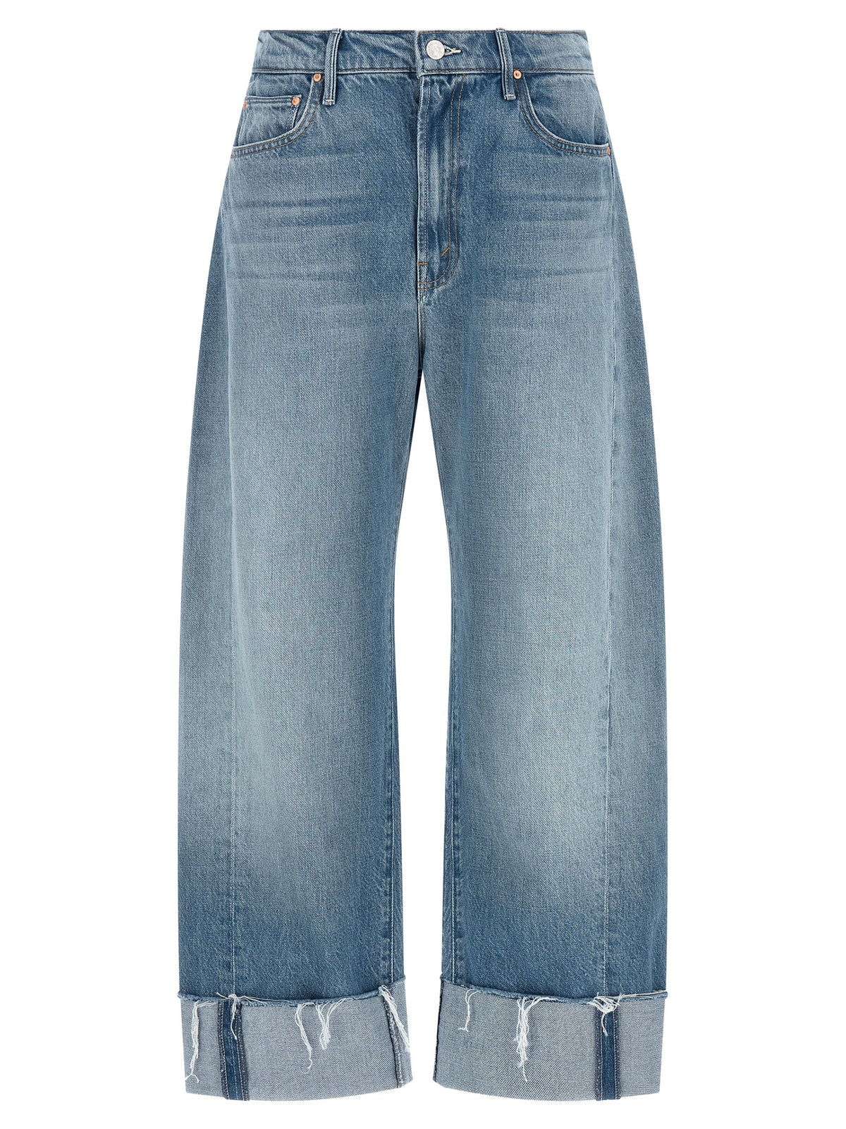 Jean court en coton bleu denim Mother