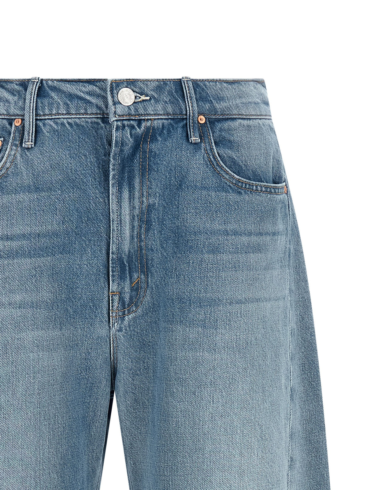 Jean court en coton bleu denim Mother