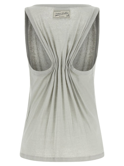 Victoria Beckham Gray Cotton Tank Tops