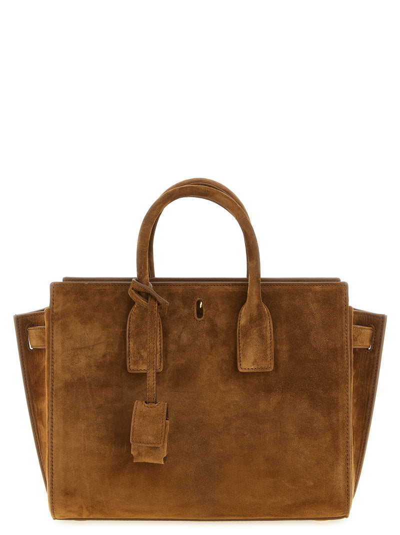Sac à main Saint Laurent en cuir de veau marron