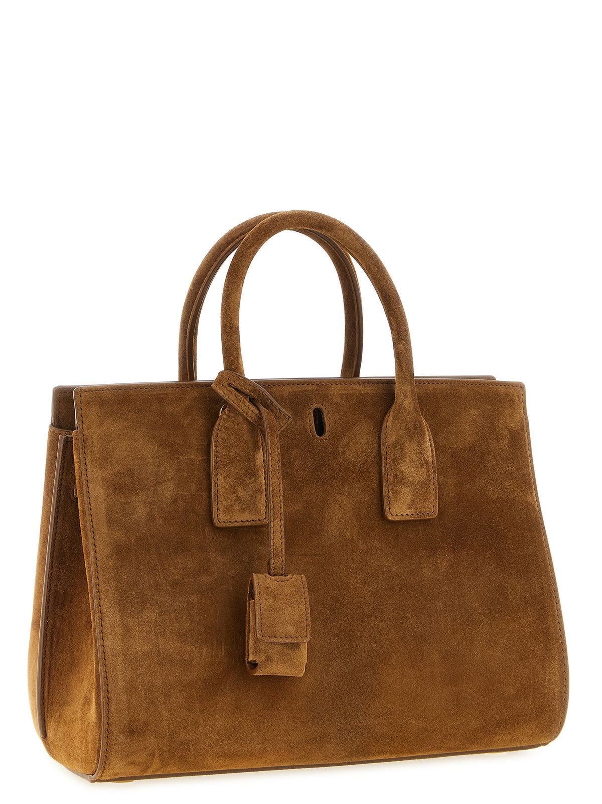 Sac à main Saint Laurent en cuir de veau marron