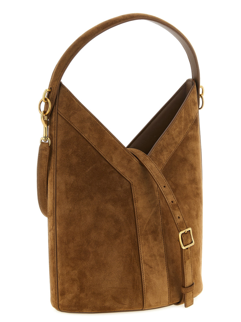 Sac bandoulière Saint Laurent en veau marron