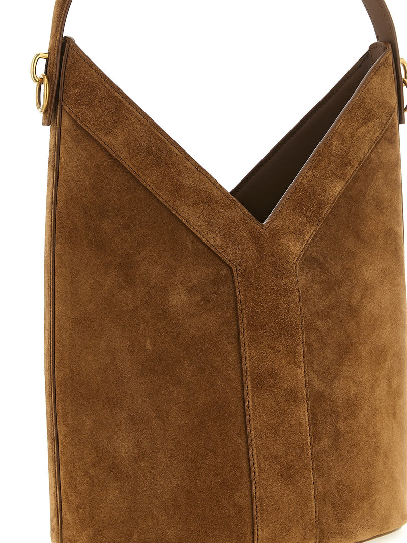 Sac bandoulière Saint Laurent en veau marron