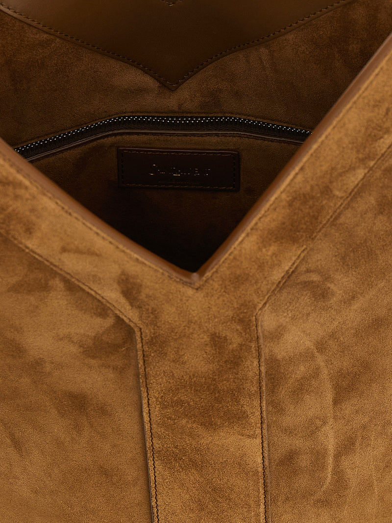 Sac bandoulière Saint Laurent en veau marron