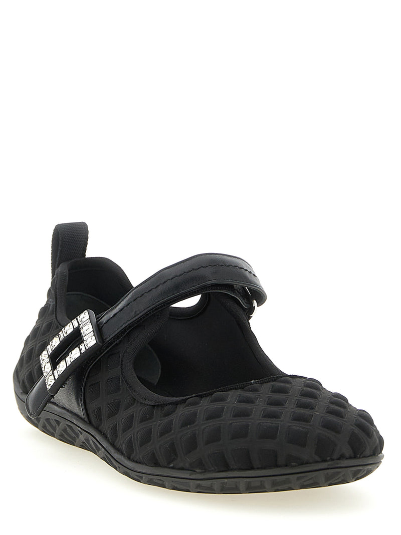 Ballerines Roger Vivier en polyamide noir