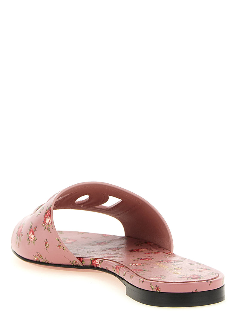 Dolce & Gabbana Multicolor Calfskin Slides for Women