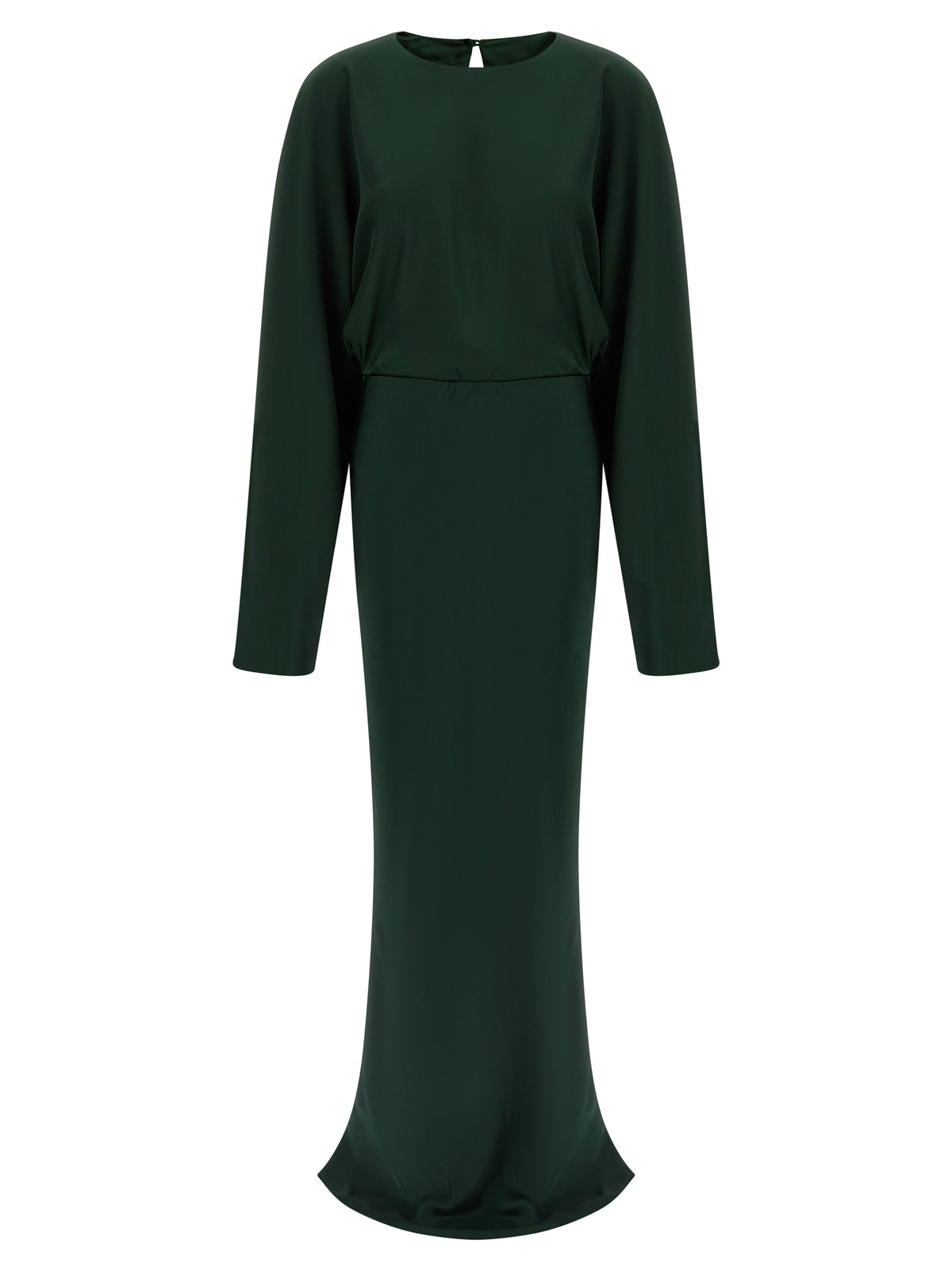 Norma Kamali Reverse Obie Bicolor Long Dress in Green