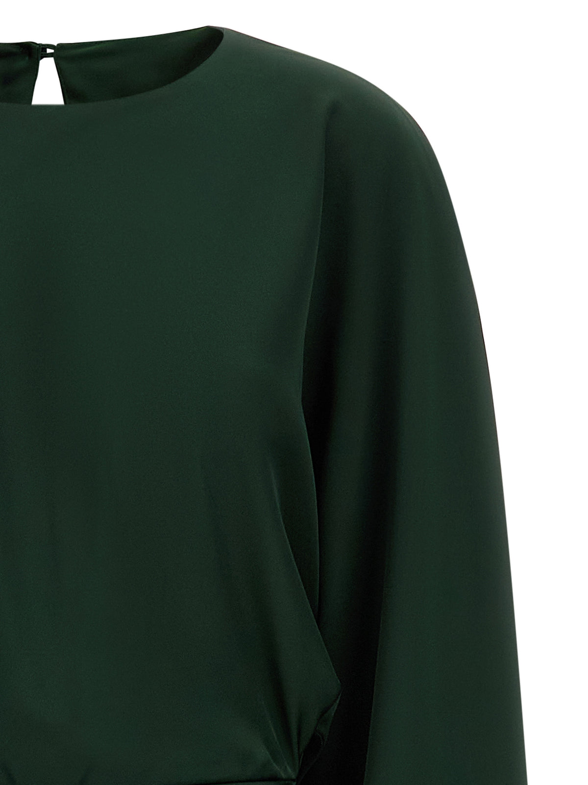 Norma Kamali Reverse Obie Bicolor Long Dress in Green