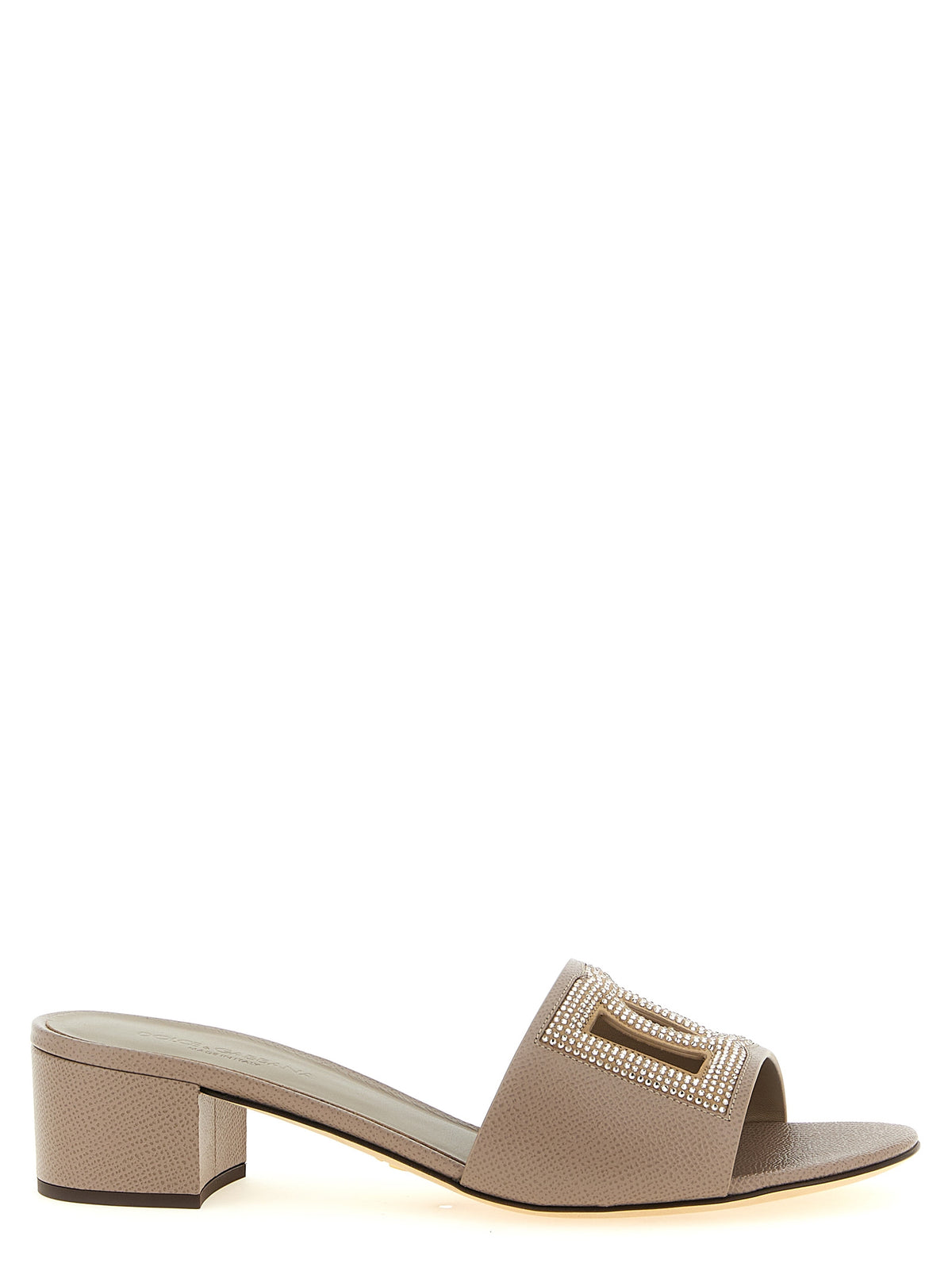 Dolce & Gabbana Gray Calfskin Mules - Elegant Footwear