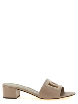 Dolce & Gabbana Gray Calfskin Mules - Elegant Footwear