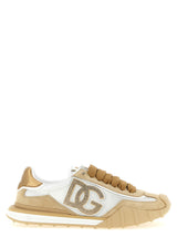 Dolce & Gabbana Beige Calfskin ‘DG Athletic’ Sneakers