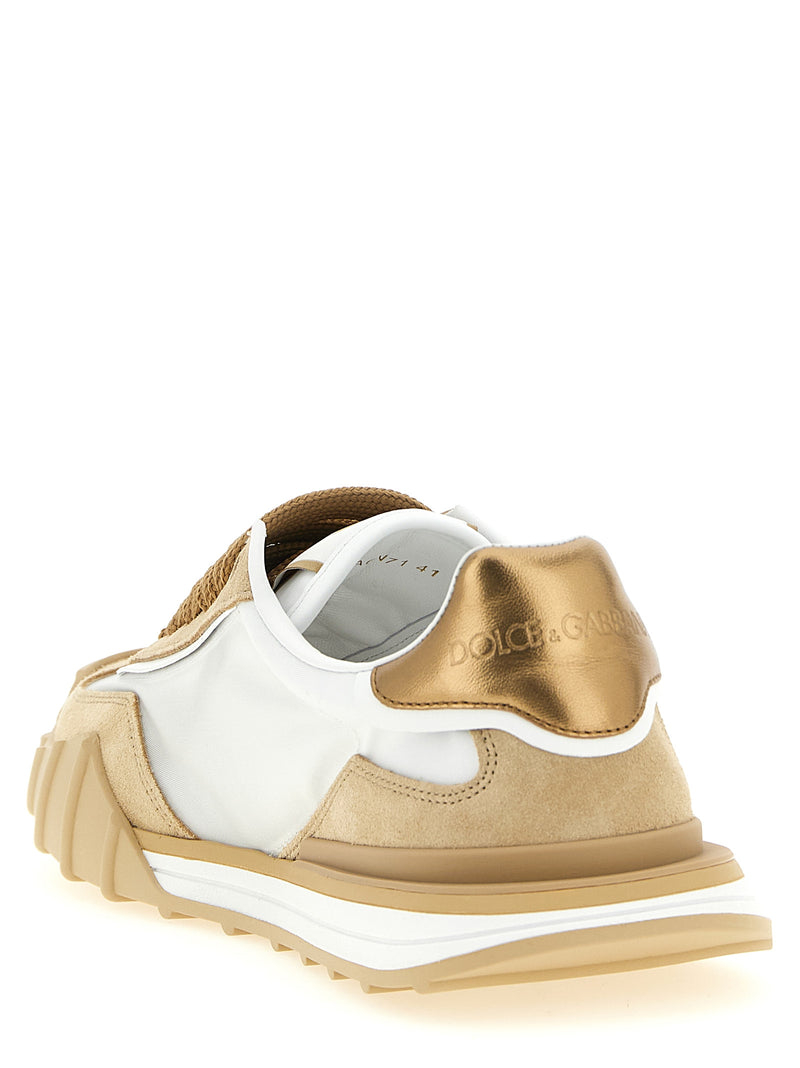 Dolce & Gabbana Beige Calfskin ‘DG Athletic’ Sneakers